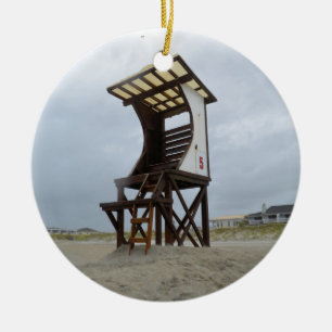 Life Guard Stand Wright tsville Beach NC Keramisch Ornament