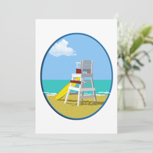 Life Guard-standaard Kaart (Staand voorkant)