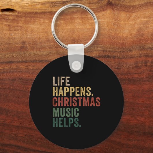 Life Happens Christmas Music Helps, Christmas Time Sleutelhanger (Voorkant)