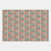 Life Happens Christmas Music Helps Funny Retro  Inpakpapier Vel (Voorkant)