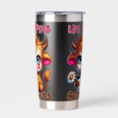 Life Happens Coffee Helps  Geïsoleerde Drinkbeker (Links)