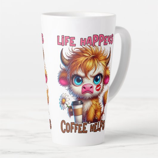 Life Happens Coffee Helps  Latte Mok (Rechterhoek)
