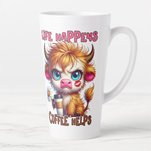 Life Happens Coffee Helps Latte Mok (Rechts)