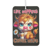 Life Happens Coffee Helps  Luchtverfrisser (Voorkant)