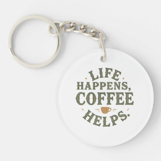 Life Happens Coffee helpt bij het ontwerpen van o Sleutelhanger