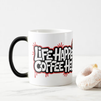 Life Happens Coffee helpt Graffiti-Gezegde Magische Mok