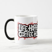 Life Happens Coffee helpt Graffiti-Gezegde Magische Mok (Links)