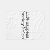 Life Happens Hockey Helps _2  Fleece Deken (Voorkant (Horizontaal))