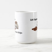 Life Happens Koffie Helpt op een Koffiemok (Center)