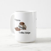 Life Happens Koffie Helpt op een Koffiemok (Voorkant links)