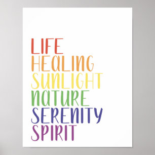 Life Healing Sunlight Natuur Serenity Spirit Poster