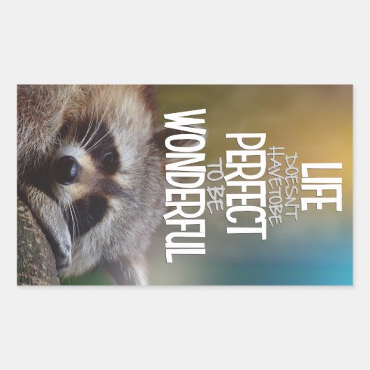 LIfe hoeft geen perfecte Inspirerend te zijn Rechthoekige Sticker (Voorkant)