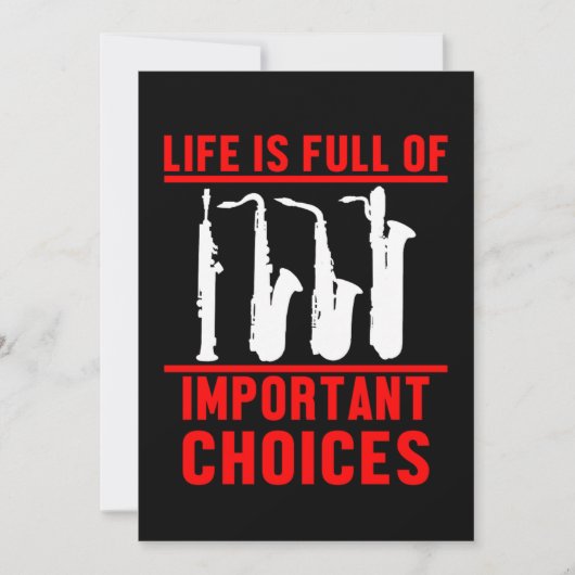 Life Important Choices Marching Band Musical Gift Kaart (Voorkant)