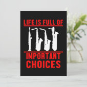 Life Important Choices Marching Band Musical Gift Kaart (Staand voorkant)