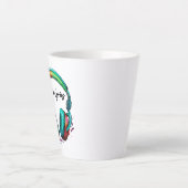 "Life in Lyrics" multi gekleurde hoofdtelefoon Kun Latte Mok (Voorkant)