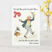 'Life in Your Years' 70e verjaardag Kaart voor een (Gele Bloem)