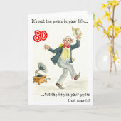 'Life in Your Years' 80e verjaardag Kaart voor een (Gele Bloem)