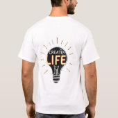 Life - Inspirerend gloeilamp ontwerp T-shirt (Achterkant)