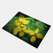 Life Inspirerend Quote Yellow Flowers Deurmat (Schuin)