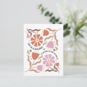 Life Is A Balance Of Holding Boho Wildflower Quote Briefkaart (Staand voorkant)