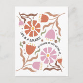 Life Is A Balance Of Holding Boho Wildflower Quote Briefkaart (Voorkant)