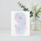 'Life is A Dream' Pastel Dreamcatcher Postcard Briefkaart (Staand voorkant)