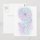 'Life is A Dream' Pastel Dreamcatcher Postcard Briefkaart (Voorkant / Achterkant)