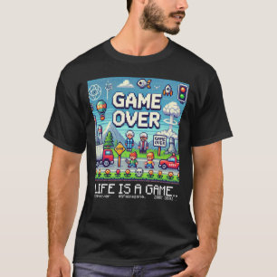 Life is a Game: Game Over (spelcomputer voor gamer T-shirt
