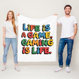 Life is A Game Gaming is het leven Fleece Deken