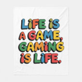 Life is A Game Gaming is het leven Fleece Deken (Voorkant)