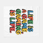 Life is A Game Gaming is het leven Fleece Deken (Voorkant (Horizontaal))