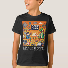 Life Is A Game Over (kinder kind voor jongens) T-shirt