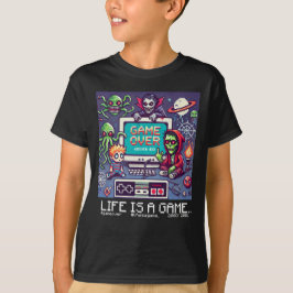 Life Is A Game Over (kinder kind voor jongens) T-shirt