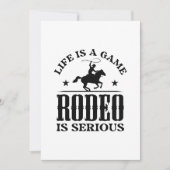 Life is A Game Rodeo is Serious Bedankkaart (Voorkant)