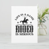 Life is A Game Rodeo is Serious Bedankkaart (Staand voorkant)