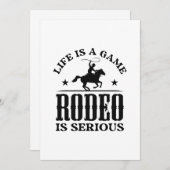 Life is A Game Rodeo is Serious Bedankkaart (Voorkant / Achterkant)
