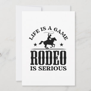 Life is A Game Rodeo is Serious Bedankkaart