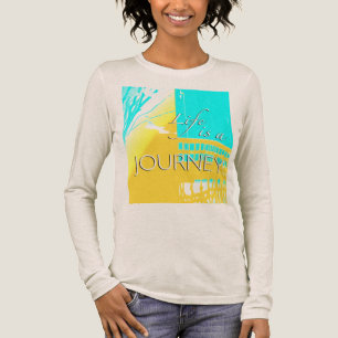 Life is a Journey beroemd gemaakt door Yellow Aqua Tri-Blend Shirt