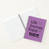 "Life is a Journey Enjoy the Ride" Phrase  Notitieboek (Binnen)