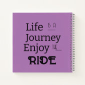 "Life is a Journey Enjoy the Ride" Phrase  Notitieboek (Achterkant)
