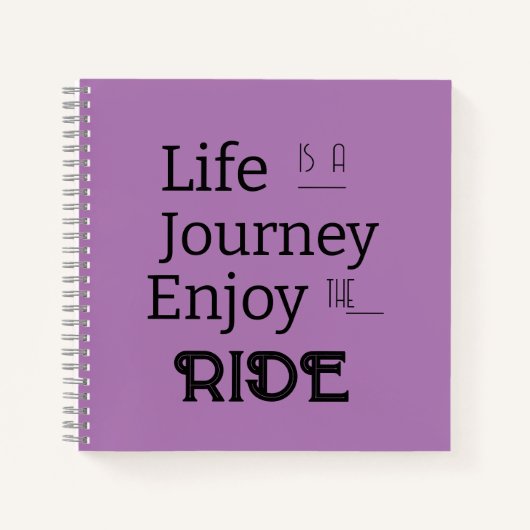 "Life is a Journey Enjoy the Ride" Phrase  Notitieboek (Voorkant)