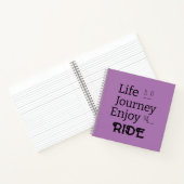 "Life is a Journey Enjoy the Ride" Phrase  Notitieboek (Binnen)