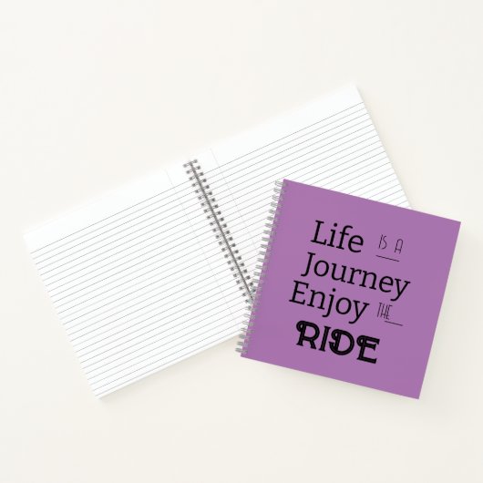 "Life is a Journey Enjoy the Ride" Phrase  Notitieboek (Binnen)