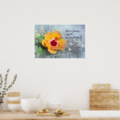 life is a journey with hibiscus poster (Keuken)