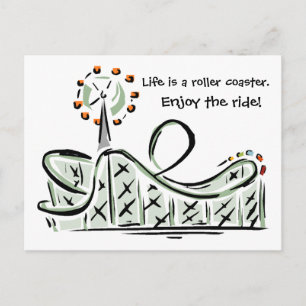 Life is A Roller Coaster. Enjoy the Ride! Postcard Briefkaart