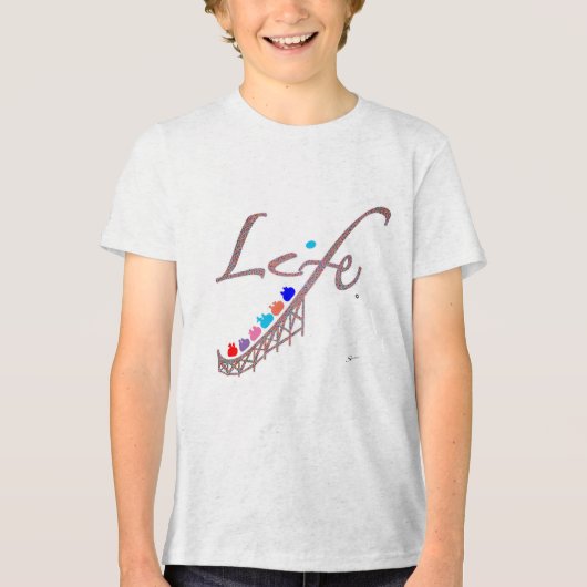Life is a Roller Coaster Tri-Blend Shirt (Voorkant)