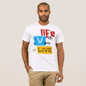 "Life is a Verb" van Michael Crozz T-shirt (Voorkant volledig)