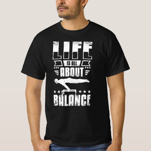 Life is all about balance Calisthenics T-shirt (Voorkant)