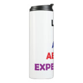 Life Is All About Experience Motivational Quote Thermosbeker (Gedraaid links)