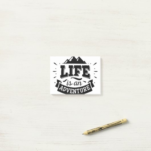 Life is an adventure post-it® notes (Op bureau)